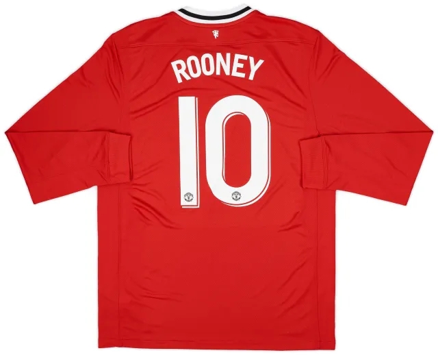 Nike 2011-12 Manchester United Home L/S Shirt Rooney #10 (L)