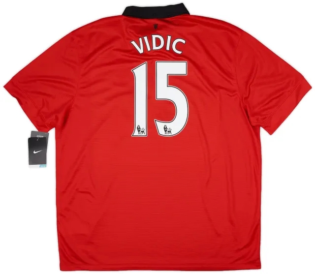 Nike 2013-14 Manchester United Home Shirt Vidic #15 (XXL)