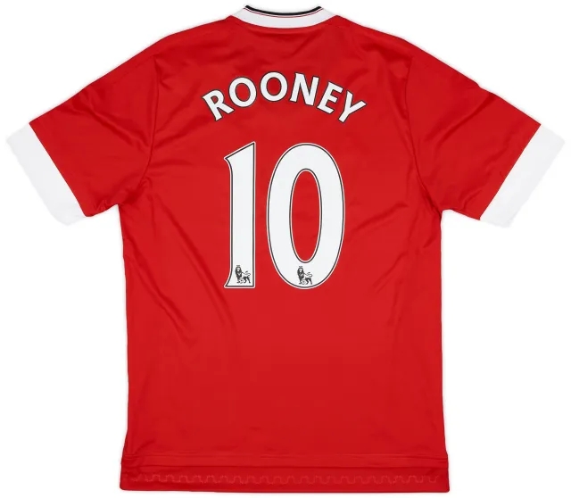 adidas 2015-16 Manchester United Home Shirt Rooney #10 (M)