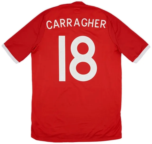 Umbro 2010-11 England Away Shirt Carragher #18 - 5/10 - (M)