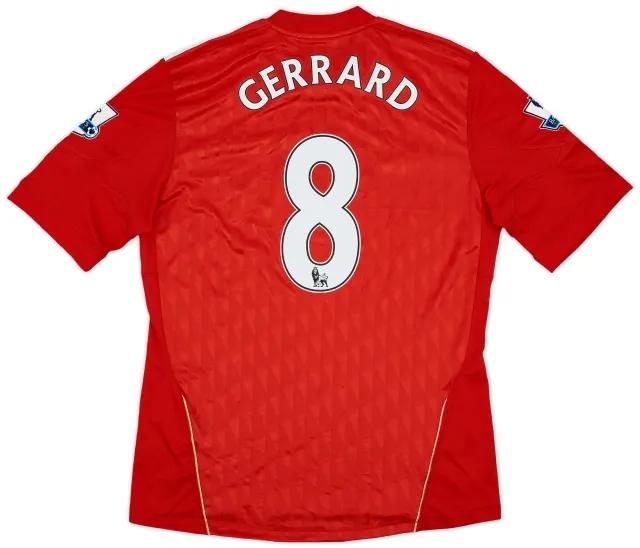 adidas 2010-12 Liverpool Home Shirt Gerrard #8 - 5/10 - (M)