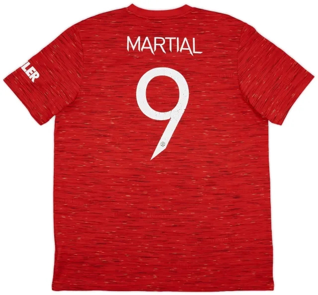adidas 2020-21 Manchester United Home Shirt Martial #9 - 5/10 - (XL)