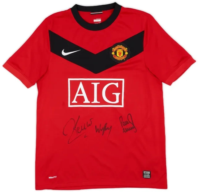 Nike 2009-10 Manchester United Home L/S Shirt - 8/10 - (L.Boys)