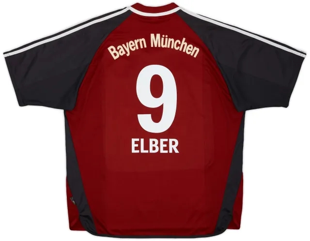 adidas 2001-02 Bayern Munich Home Shirt Elber #9 - 6/10 - (XXL)