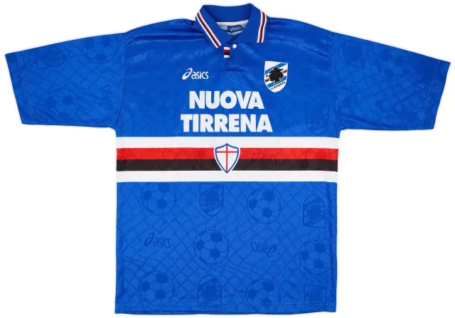 Asics 1995-96 Sampdoria Home Shirt - 8/10 - (XL)