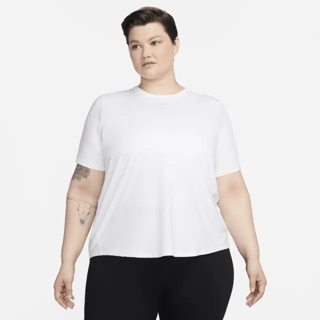 Nike One Classic Women's Dri-FIT Short-Sleeve Top - White - Polyester/Elastane