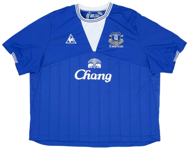 LeCoqSportif 2009-10 Everton Home Shirt Baines #3 - 9/10 - (3XL)