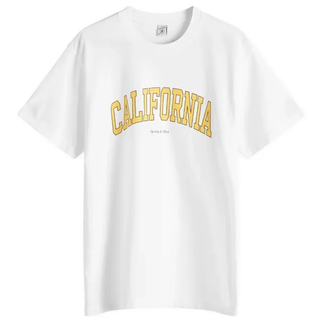 Sporty & Rich Women's California T-Shirt White Gold/Black
