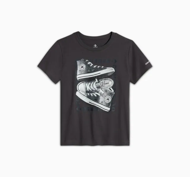 Converse Glitter Sneaker T-Shirt - Grey