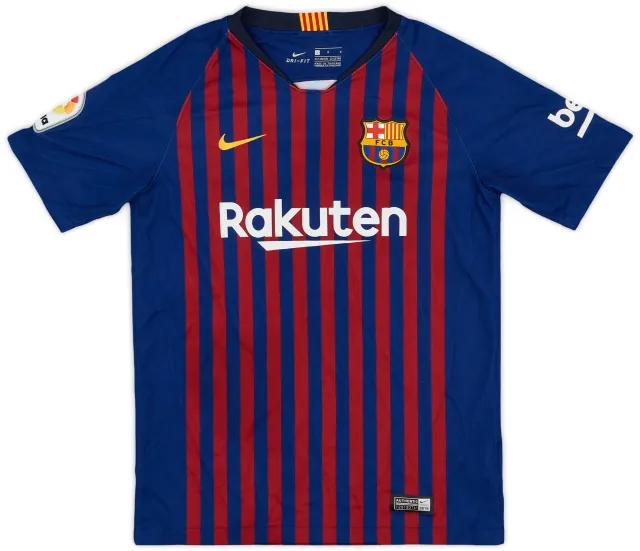 Nike 2018-19 Barcelona Home Shirt - 9/10 - (L.Boys)