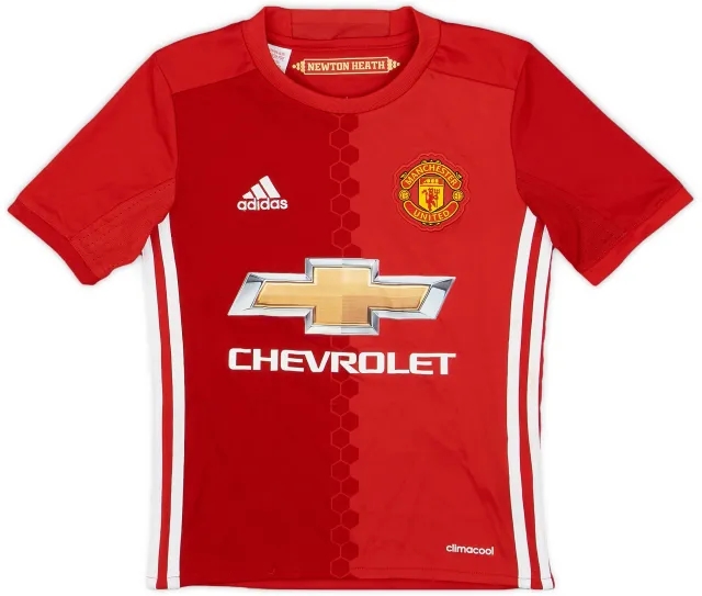 adidas 2016-17 Manchester United Home Shirt - 8/10 - (7-8 Years)