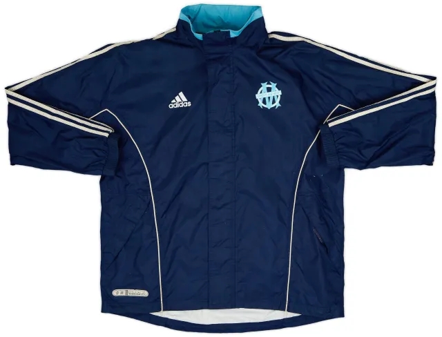1999-00 Olympique Marseille adidas Hooded Rain Jacket - 7/10 - (M/L)