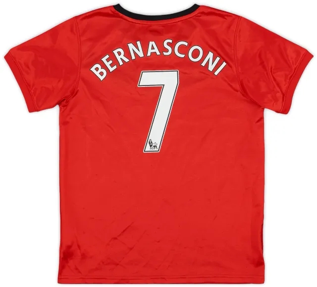 Nike 2009-10 Manchester United Home Shirt Bernasconi #7 - 6/10 - (7-8 Years)