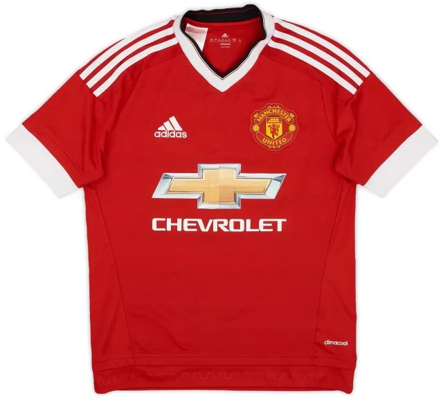 adidas 2015-16 Manchester United Home Shirt - 7/10 - (L.Boys)