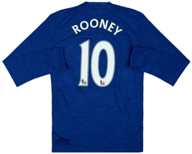 adidas 2016-17 Manchester United Away L/S Shirt Rooney #10 - 10/10 - (S)