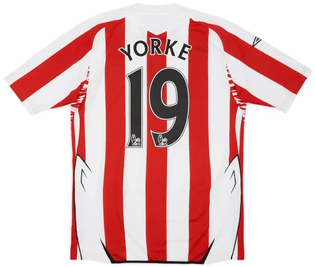Umbro 2007-08 Sunderland Home Shirt Yorke #19 - 9/10 - (S)