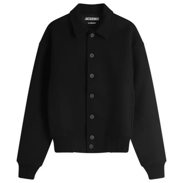 Jacquemus Men's Felt Bomber Jacket Black
