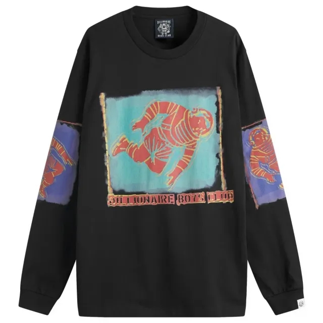 Billionaire Boys Club Men's Astro Portrait Long Sleeve T-Shirt Black