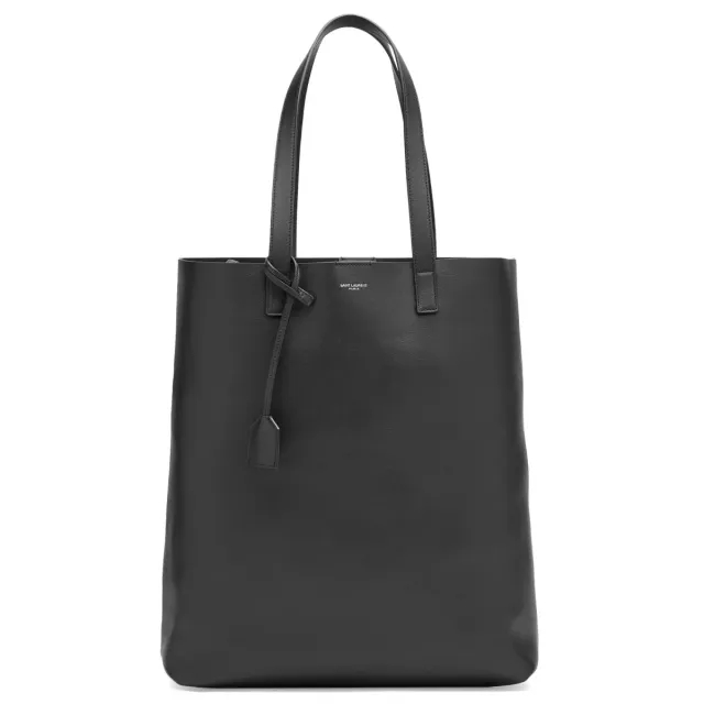 Saint Laurent Men's Leather Tote Bag Nero