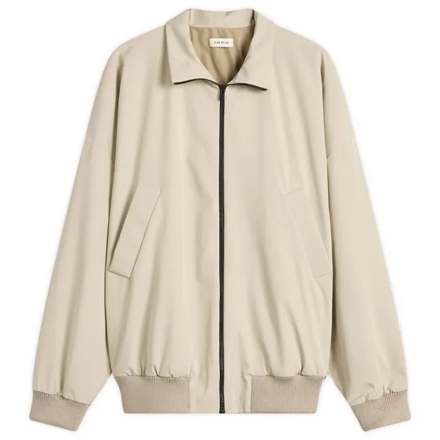 Fear Of God Men's High Neck Technical Track Jacket Cement