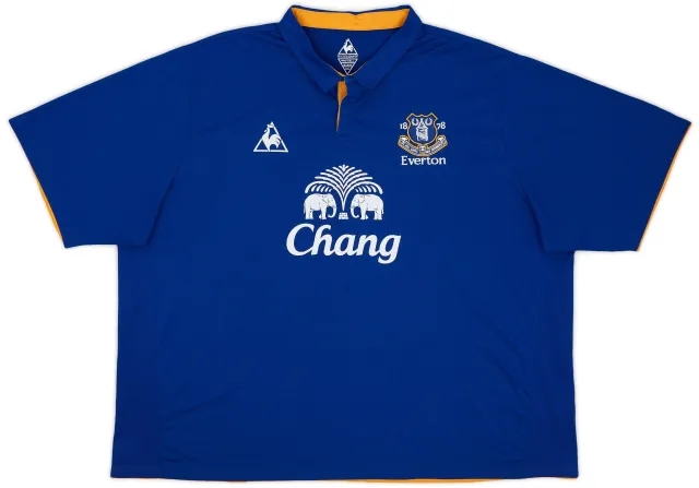 LeCoqSportif 2011-12 Everton Home Shirt Baines #3 - 8/10 - (4XL)