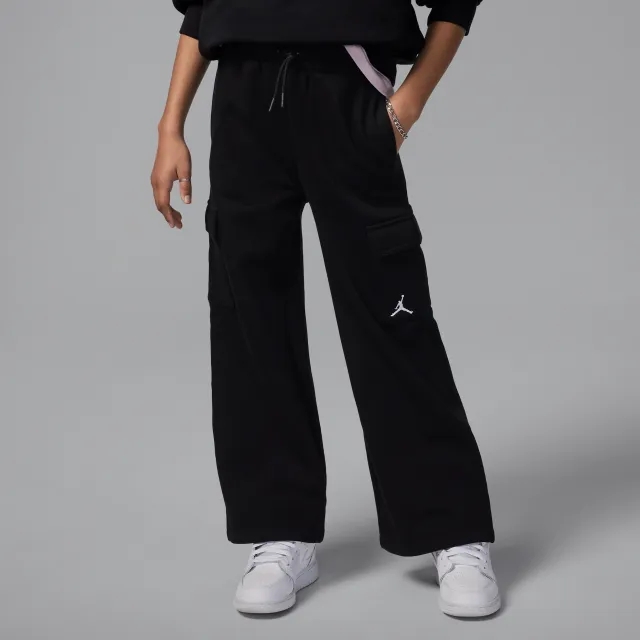 Nike Jordan Older Kids' Y2K Fleece Cargo Trousers - Black - Cotton