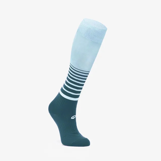 Kipsta Girls' Football Socks - Blue Striped