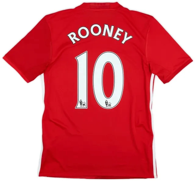 adidas 2016-17 Manchester United Home Shirt Rooney #10 - 5/10 - (XS)