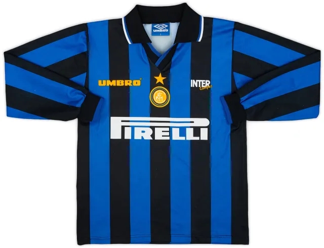 Umbro 1997-98 Inter Milan 'Inter Campus' Home L/S Shirt - 6/10 - (S)