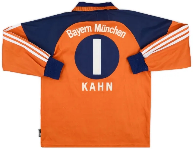 adidas 2000-01 Bayern Munich GK Shirt Kahn #1 - 6/10 - (XL.Boys)