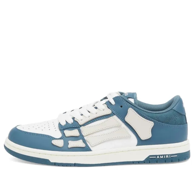 AMIRI Men's Debossed MA Quad Skel Top Low Sneaker Vintage Blue