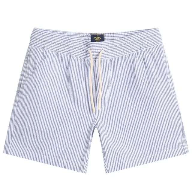 Portuguese Flannel Men's Stripe Seersucker Shorts Blue/White