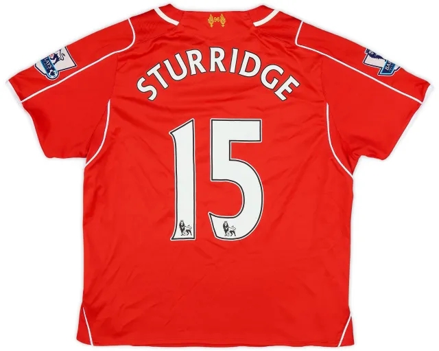 2014-15 Liverpool Home Shirt Sturridge #15 - 7/10 - (Women's XXL)