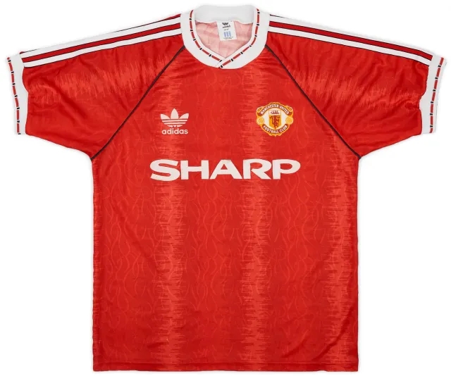 adidas 1990-92 Manchester United Home Shirt - 6/10 - (M)