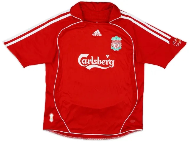 adidas 2006-08 Liverpool Home Shirt - 7/10 - (M.Boys)