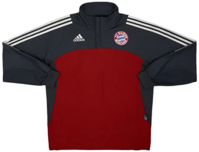 2002-03 Bayern Munich adidas 1/4 Zip Drill Top - 5/10 - (M/L)