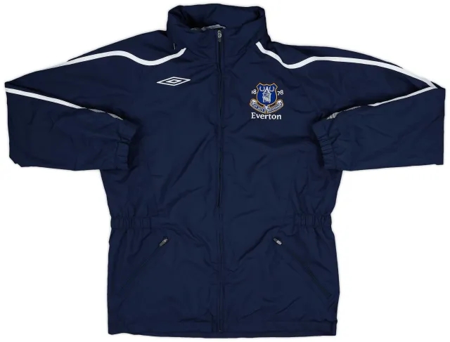 2007-08 Everton Umbro Hooded Rain Jacket - 9/10 - (M)