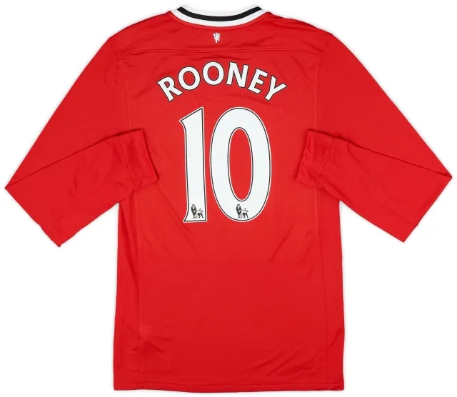 Nike 2011-12 Manchester United Home L/S Shirt Rooney #10 (S)