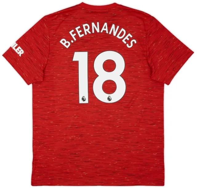 adidas 2020-21 Manchester United Home Shirt B.Fernandes #18 - 10/10 - (XL)
