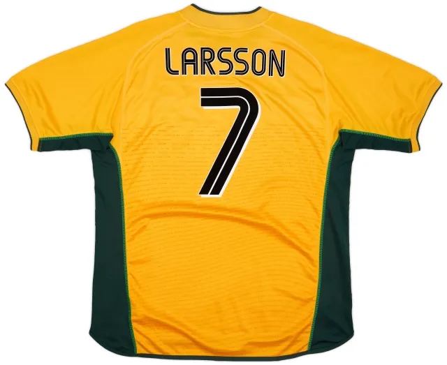 Umbro 2002-03 Celtic 'UEFA Cup Final' Away Shirt Larsson #7 - 7/10 - (XL)