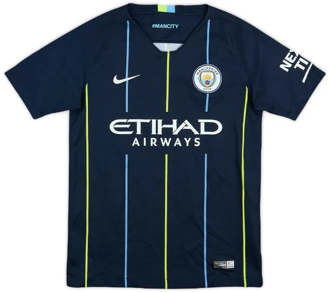 Nike 2018-19 Manchester City Away Shirt - 8/10 - (M.Boys)