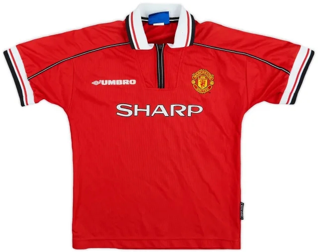 Umbro 1998-00 Manchester United Home Shirt - 8/10 - (M.Boys)