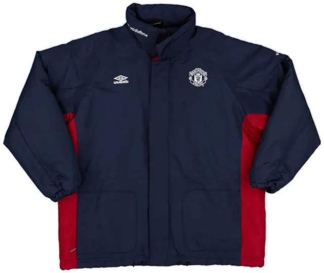2000-02 Manchester United Umbro Padded Bench Coat - 7/10 - (S)