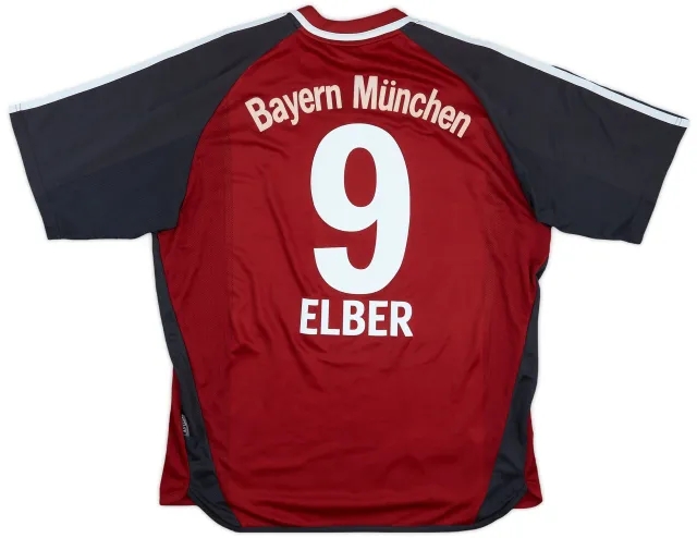adidas 2002-03 Bayern Munich Home Shirt Elber #9 - 6/10 - (L)