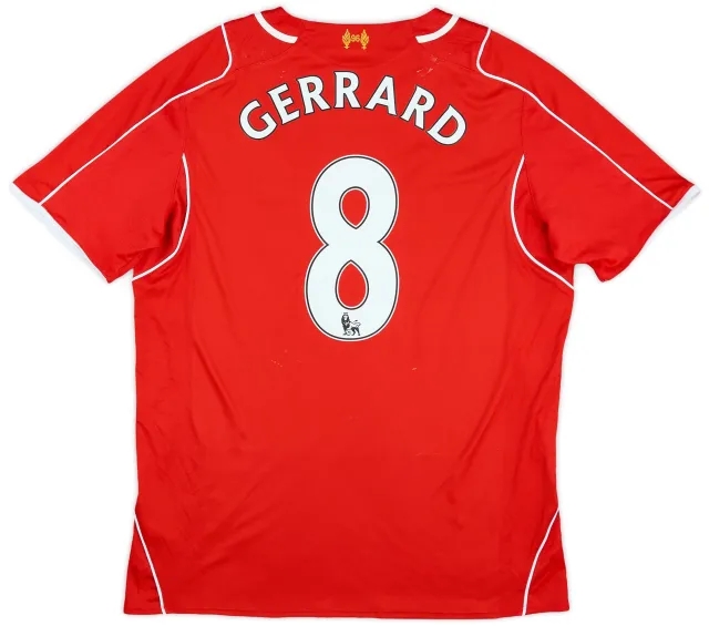 2014-15 Liverpool Home Shirt Gerrard #8 - 6/10 - (L)