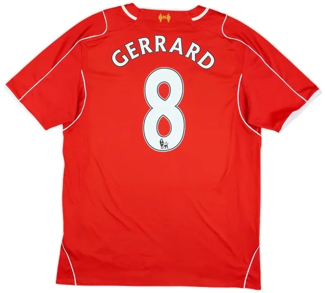 2014-15 Liverpool Home Shirt Gerrard #8 - 5/10 - (XL)