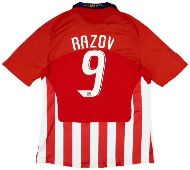 adidas 2008-09 Chivas USA Match Issue CONCACAF Champions League Home Shirt Razov #9