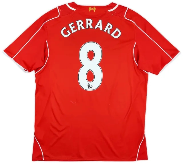 2014-15 Liverpool Home Shirt Gerrard #8 - 5/10 - (L)