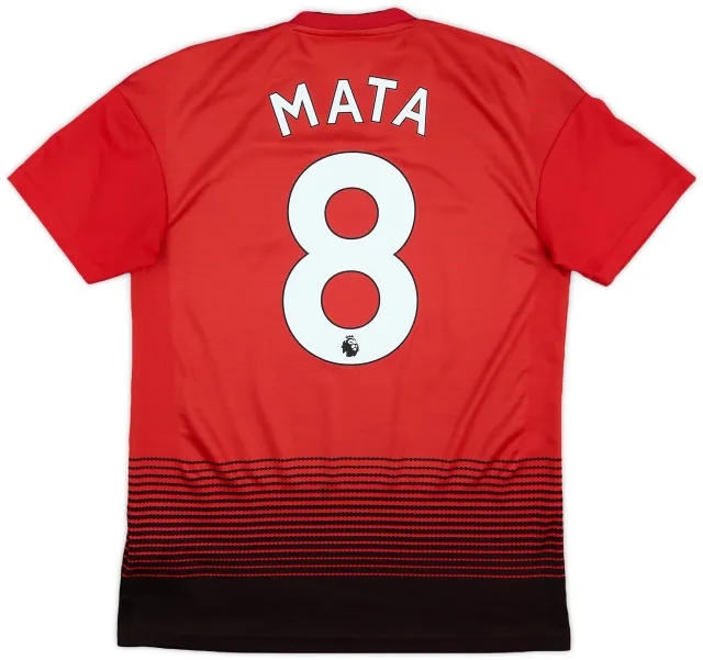 adidas 2018-19 Manchester United Home Shirt Mata #8 - 6/10 - (S)