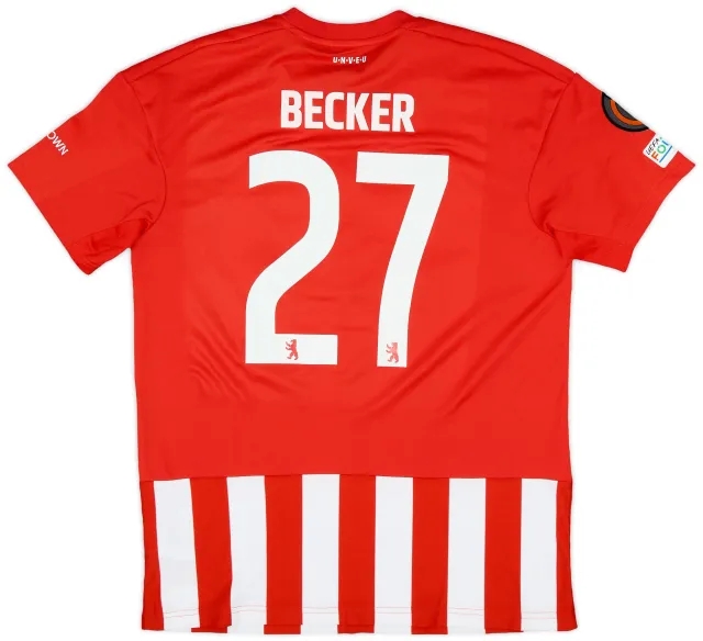 adidas 2022-23 Union Berlin Match Issue Europa League Home Shirt Becker #27
